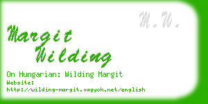 margit wilding business card